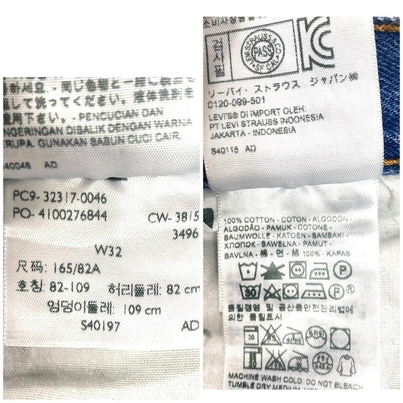 LEVI’S 501 Cotton Raw Hem Denim Shorts in light washed - Picture 6 of 6